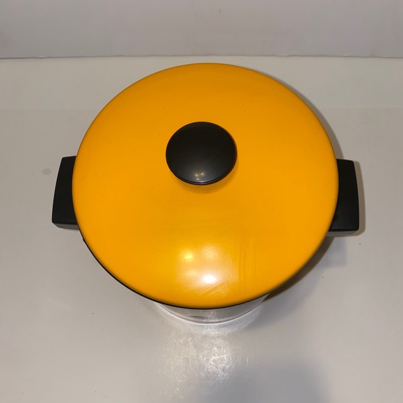 Vintage Multi-Purpose 4 Qt Cooker Yellow Orange Green by US Stamping Retro MCM - Picture 6 of 11